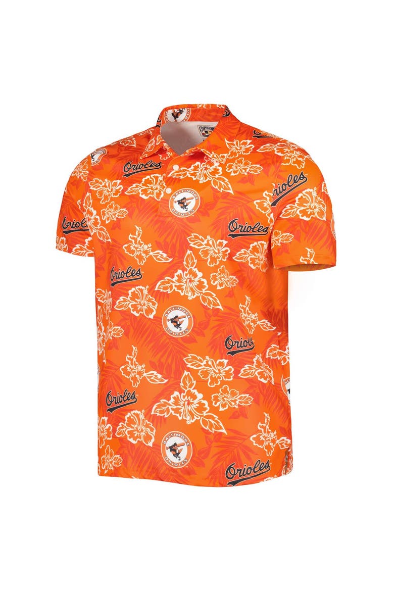 Men's Reyn Spooner Orange Baltimore Orioles Cooperstown Collection Puamana Print Polo, Alternate, color, Orange