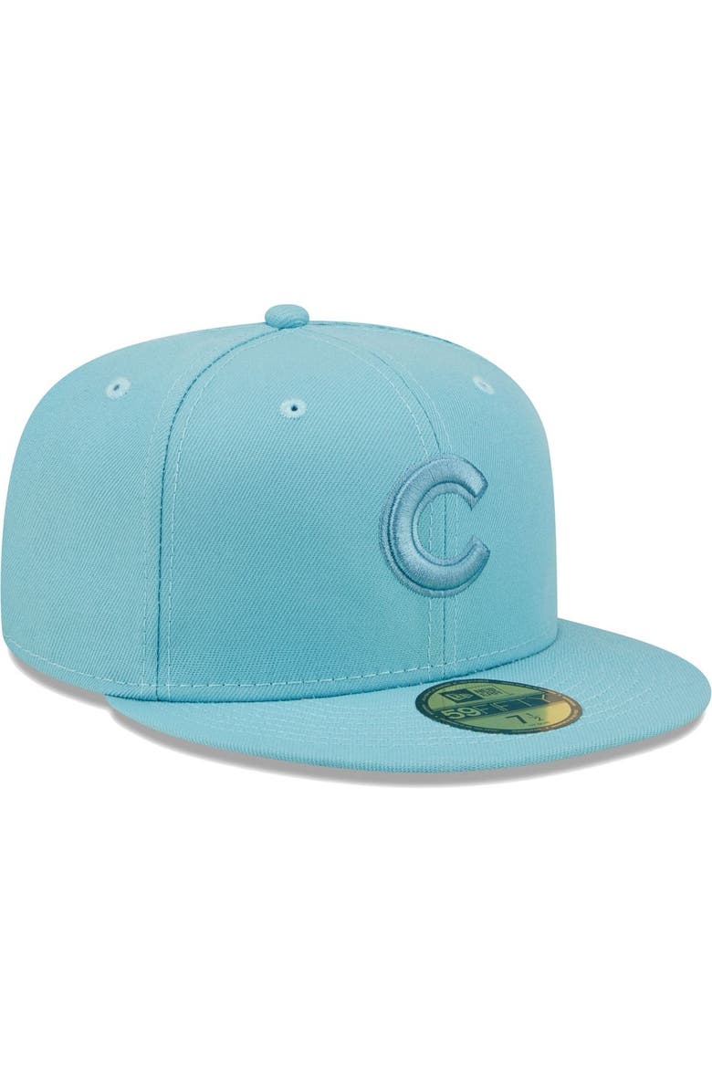 New Era Men's New Era Light Blue Chicago Cubs Color Pack 59FIFTY Fitted Hat, Alternate, color,
