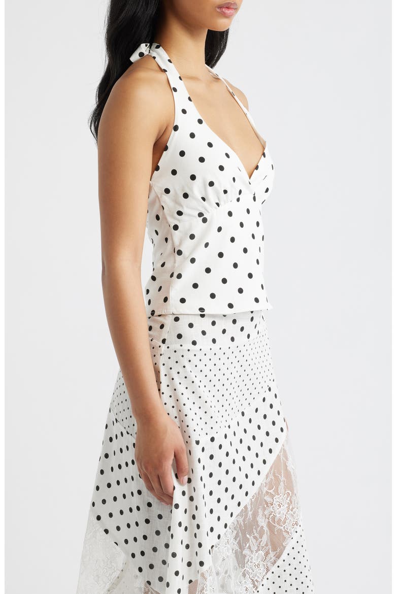 Alter of Love Polka Dot Halter Top, Alternate, color, WHITE POLKA DOT