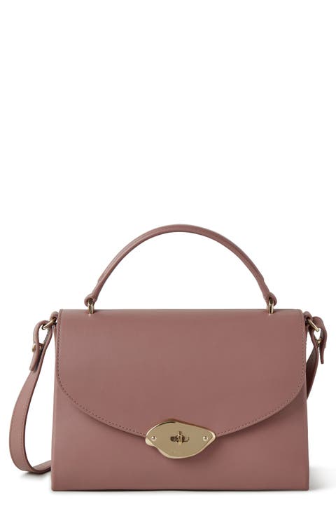 Lana High Gloss Leather Top Handle Bag
