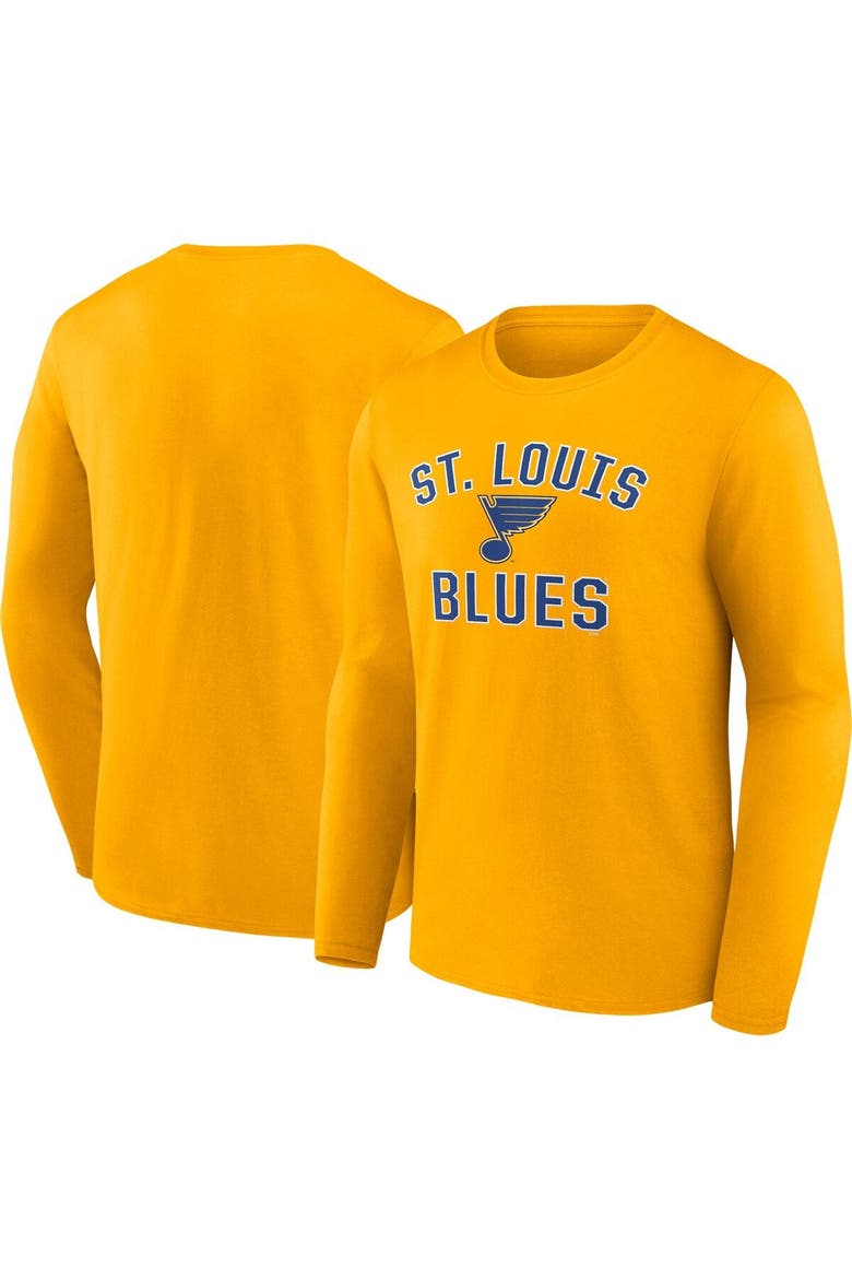 Men's Fanatics Branded Gold St. Louis Blues Team Victory Arch Long Sleeve T-Shirt, Main, color, Yellow