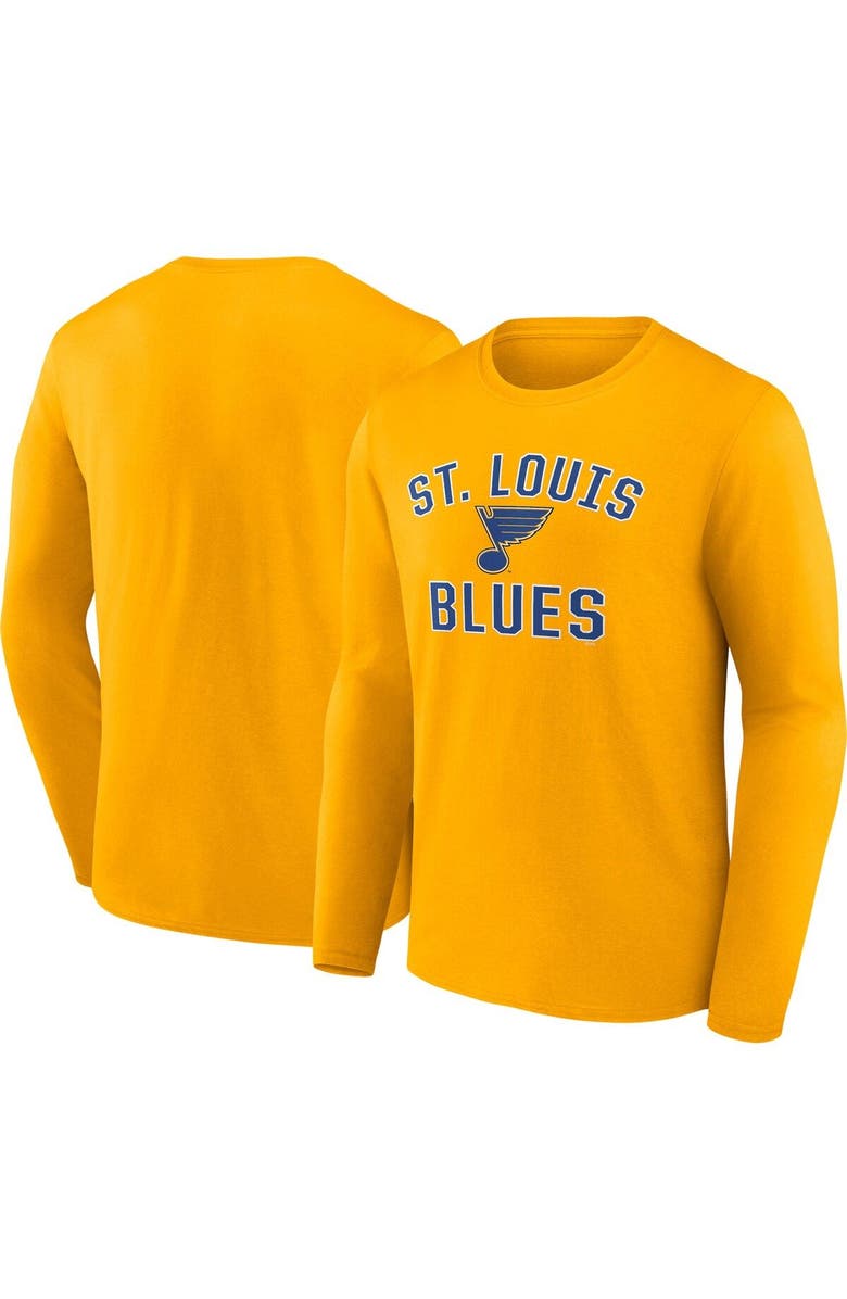 FANATICS Men's Fanatics Branded Gold St. Louis Blues Team Victory Arch Long Sleeve T-Shirt, Main, color, 
