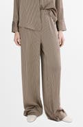 MANGO Stripe Satin Pants
