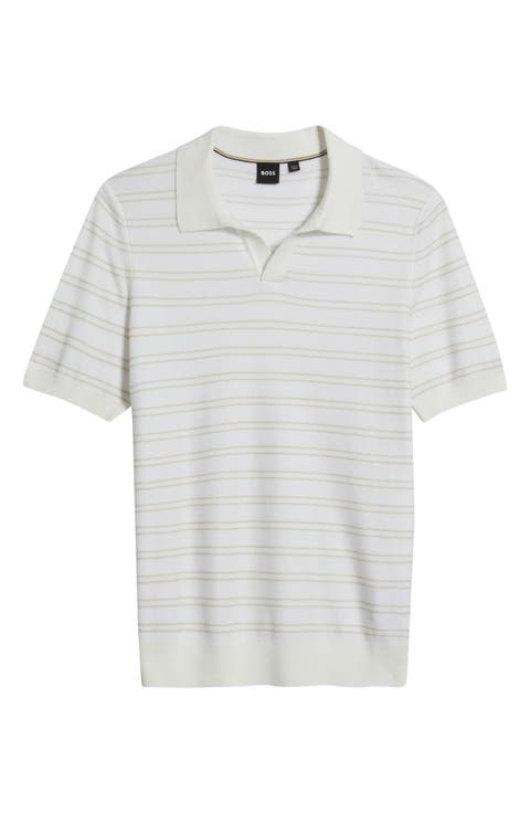 H-Narciso Stripe Johnny Collar Polo