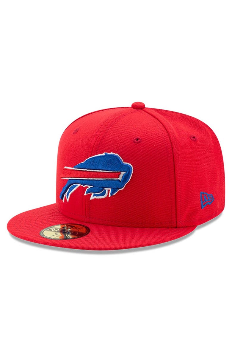 Men's New Era Red Buffalo Bills Omaha 59FIFTY Fitted Hat, Main, color, Red