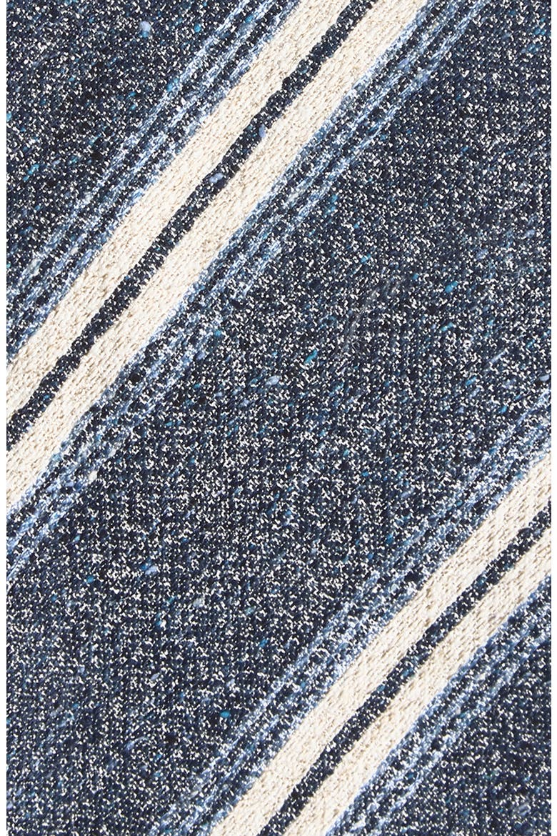 Stripe Textured Silk Tie, Alternate, color, DENIM