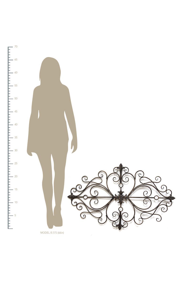 PARKLAND COLLECTION Black Traditional Scroll Wall Decor, Alternate, color, Black