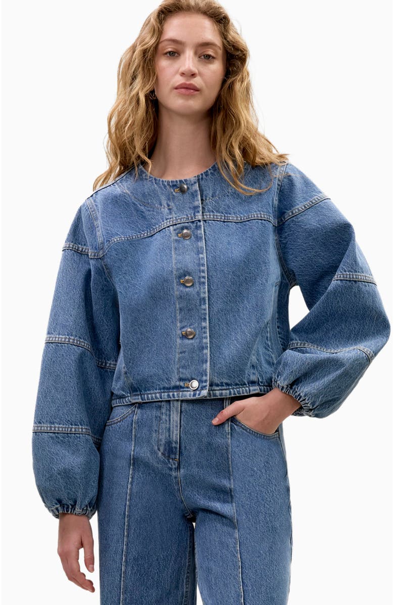 Rebecca Taylor Dax Denim Jacket, Alternate, color, Dax Wash
