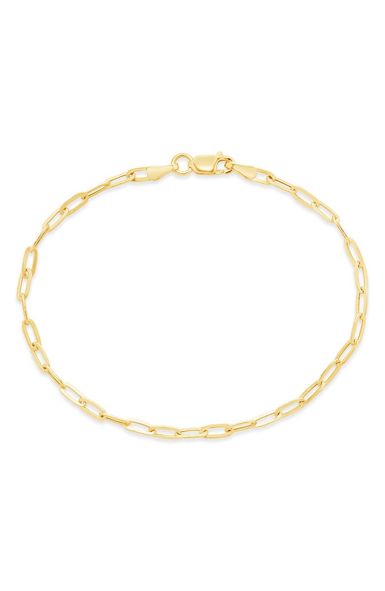 STERLING FOREVER FINE SF Fine 14K Yellow Gold Paperclip Link Bracelet, Alternate, color, 