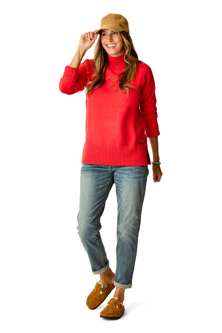Woodward Sweater, Main, color, Poinsettia
