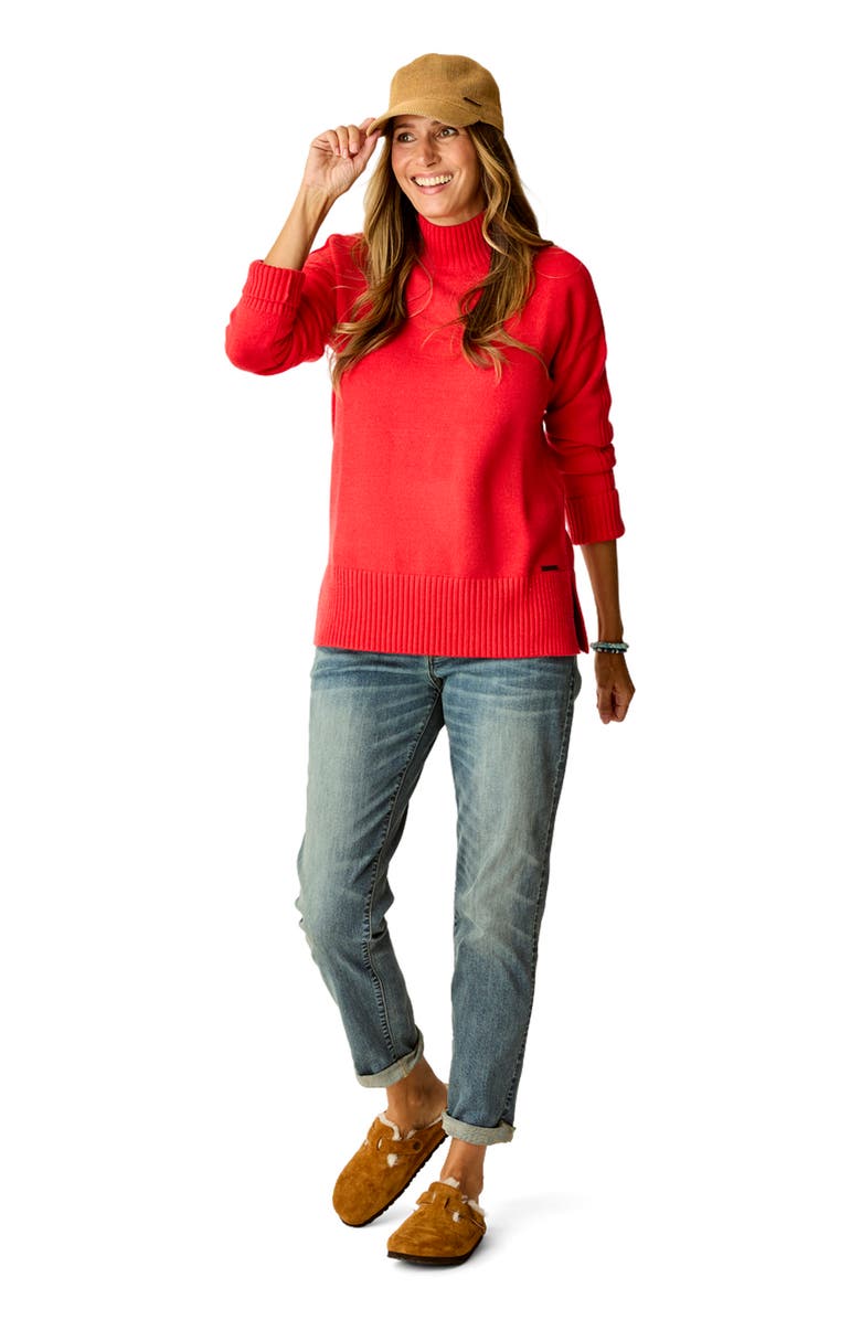 Carve Designs Woodward Sweater, Main, color, Poinsettia
