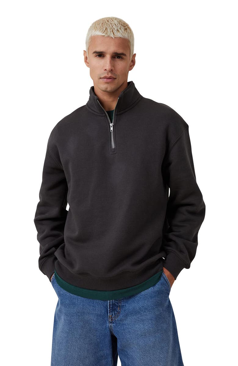 Cotton On Men
s 1/4 Zip Fleece, Main, color, 