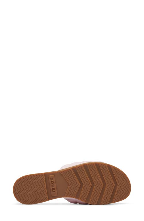 Sorel Ella Iii Quilted Puff Slide Sandal In Whitened Pink/gum 2