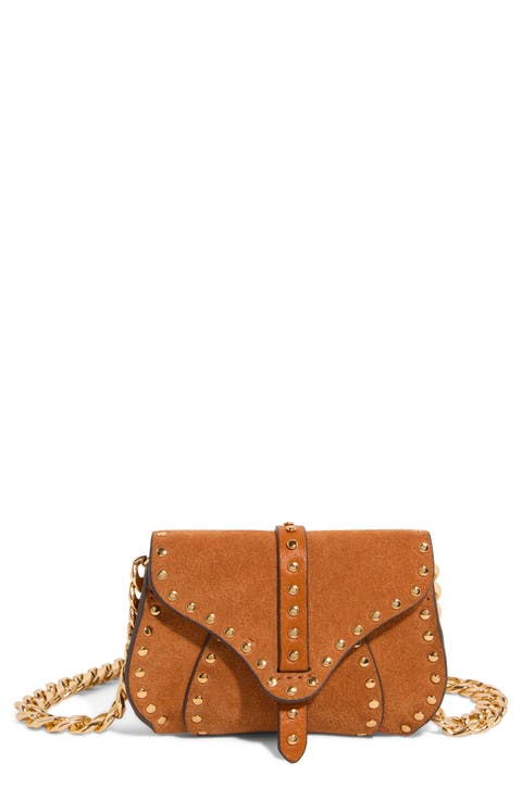Micro Armour Suede Crossbody Bag