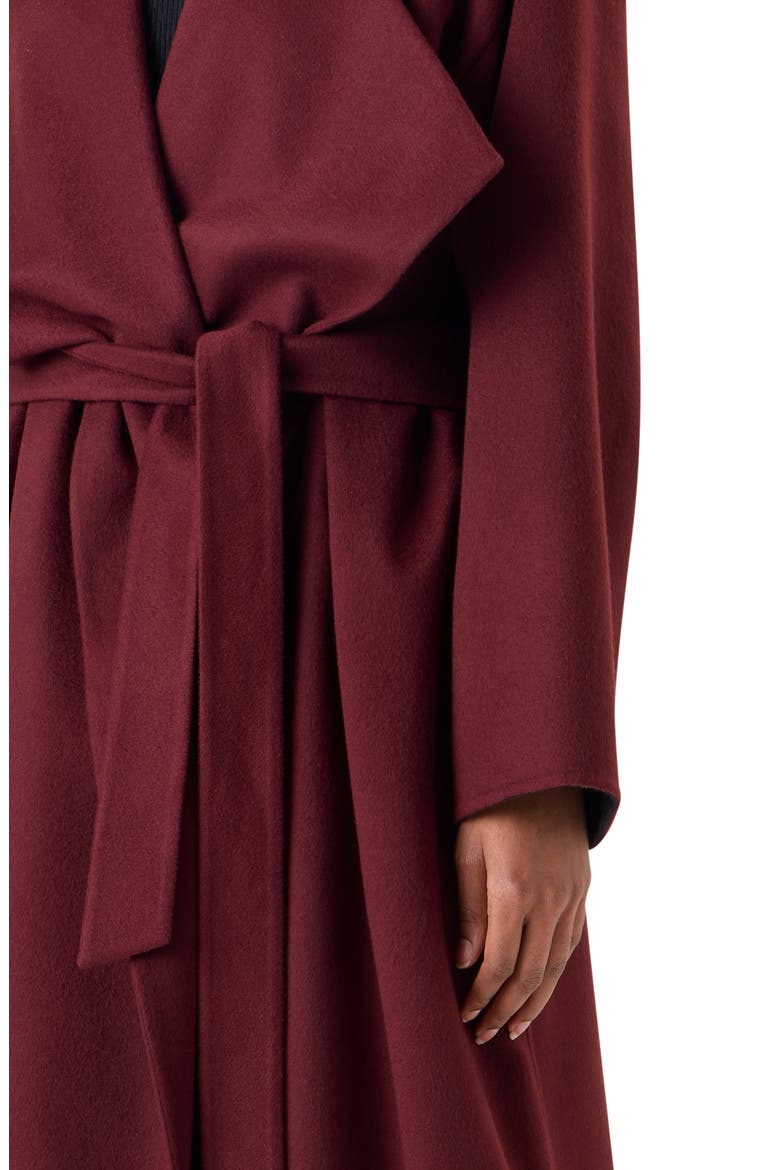 Tasha Belted Cashmere Wrap Coat, Alternate, color, MERLOT RED