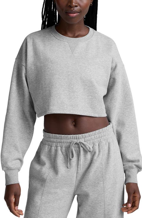 LuxeFleece Boxy Crop Sweatshirt