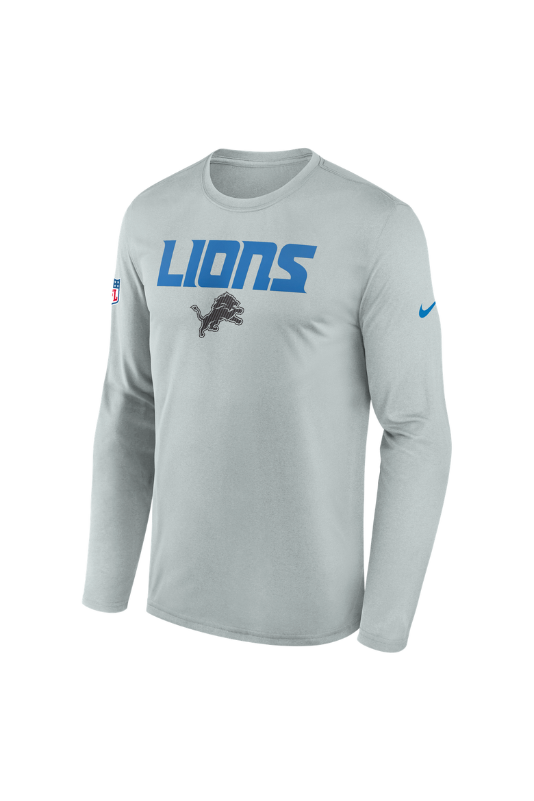 Men's Nike  Silver Detroit Lions 2026 Rivalries Collection Sideline Legend Long Sleeve T-Shirt, Alternate, color, Silver