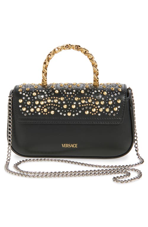 Versace Mini La Medusa Studded Leather Top Handle Bag