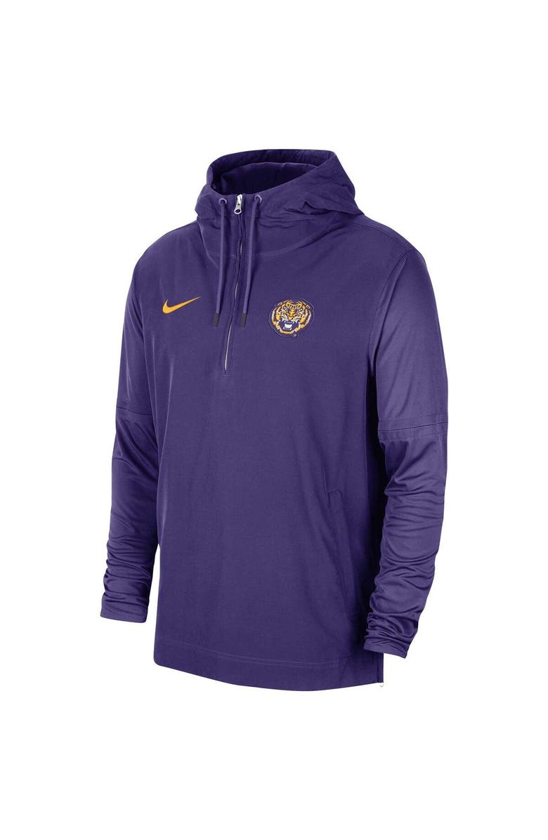 Nike Men's Nike Purple LSU Tigers 2023 Sideline Player Quarter-Zip Hoodie Jacket, Alternate, color, Purple