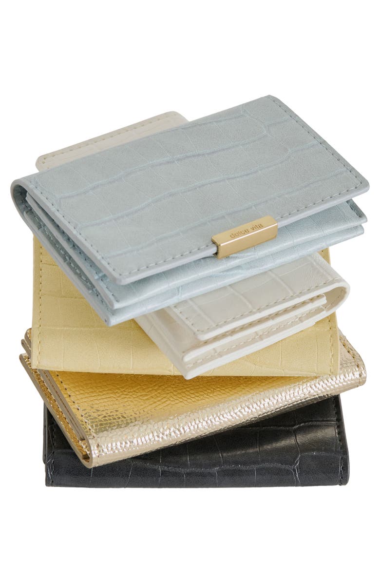 Dolce Vita Mini Me Faux Leather Wallet, Alternate, color, Grey