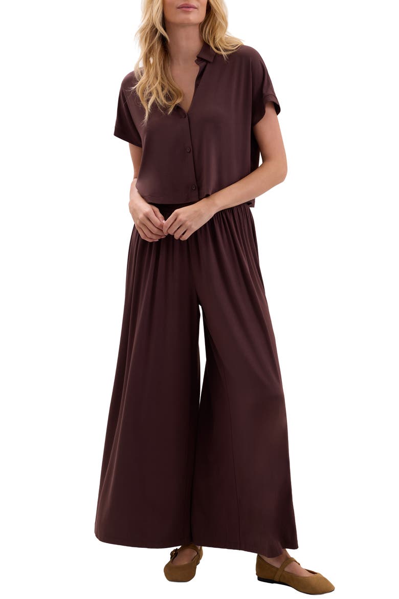Soft Jersey Pajamas, Main, color, UMBER