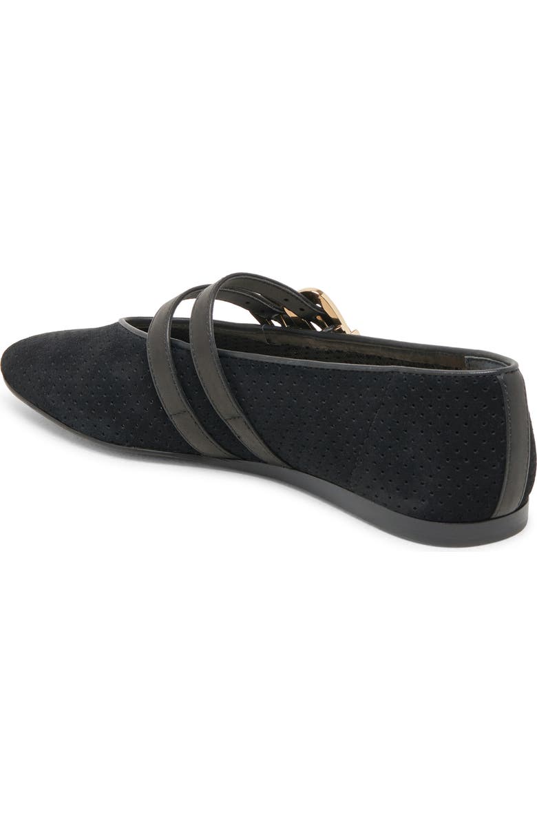 Dolce Vita Baylee Mary Jane Flat, Alternate, color, Onyx Perforated Suede