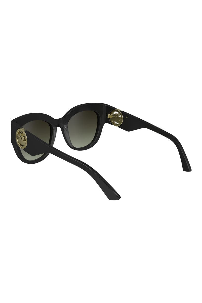 55mm Gradient Butterfly Sunglasses, Alternate, color, BLACK