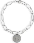 MESHMERISE Initial Disc Charm Bracelet