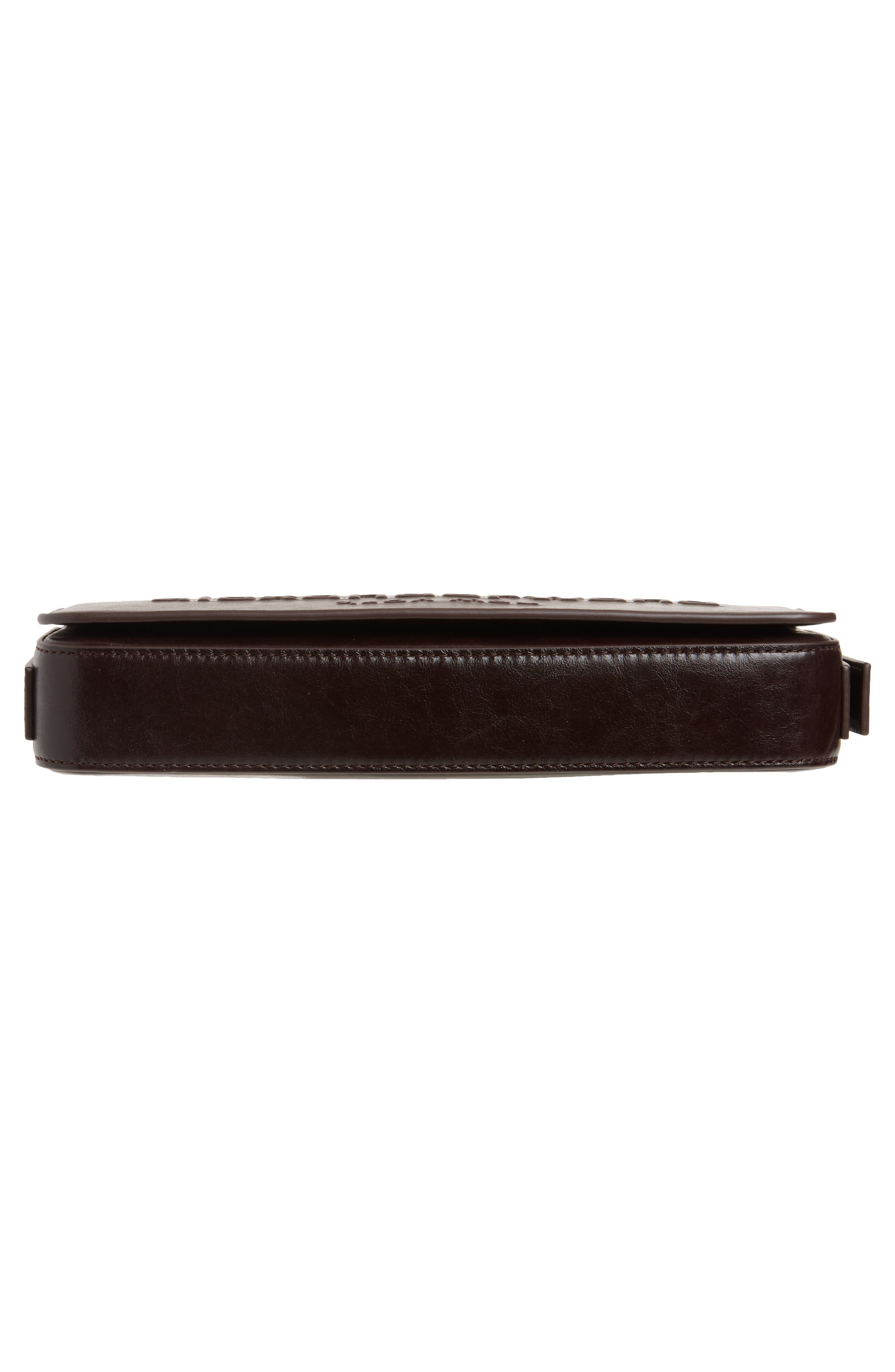 Punch Flap Leather Shoulder Bag, Alternate, color, OXBLOOD