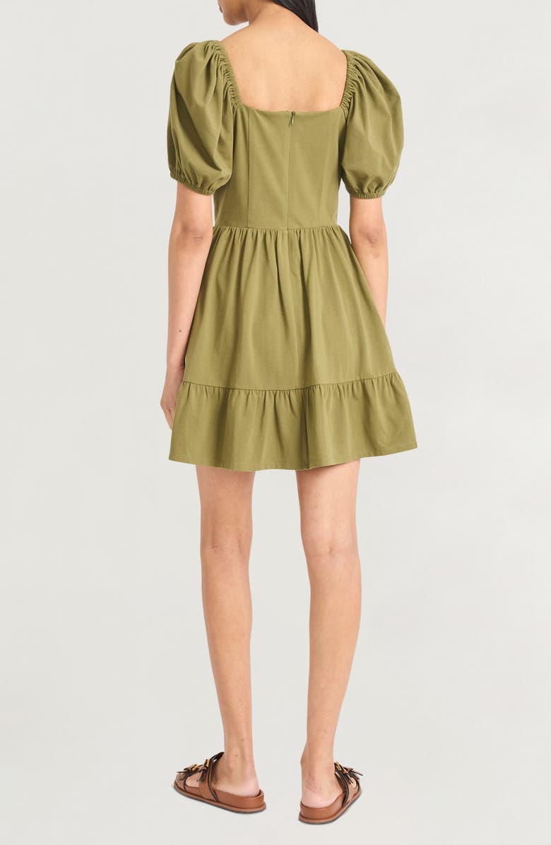The Good Journey Solid Puff Sleeve Knit Dress, Alternate, color, Capulet Olive