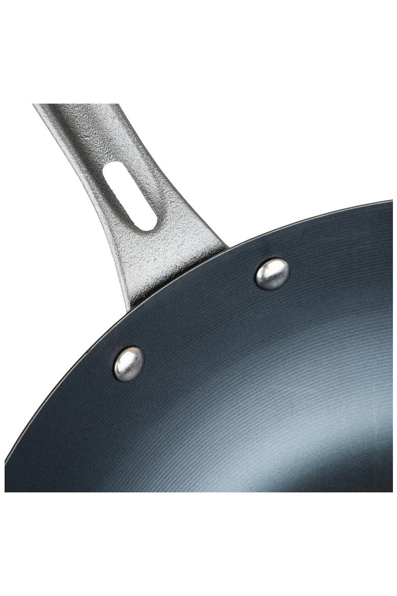 12-Inch Carbon Steel Wok, Alternate, color, BLACK