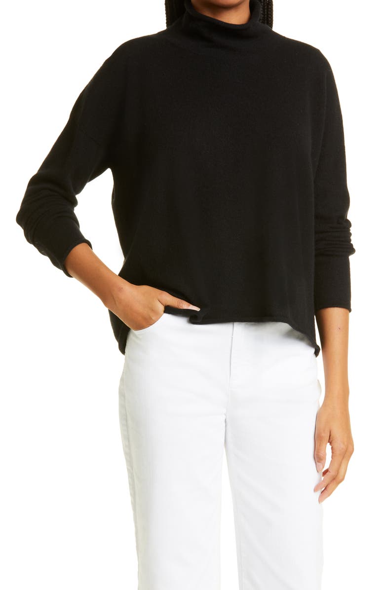 Eileen Fisher Boxy Turtleneck Sweater, Main, color, 