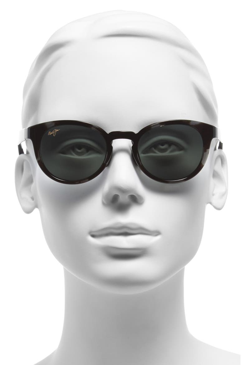Keanae 49mm PolarizedPlus2® Sunglasses, Alternate, color, BLACK AND GREY TORTOISE/ GREY