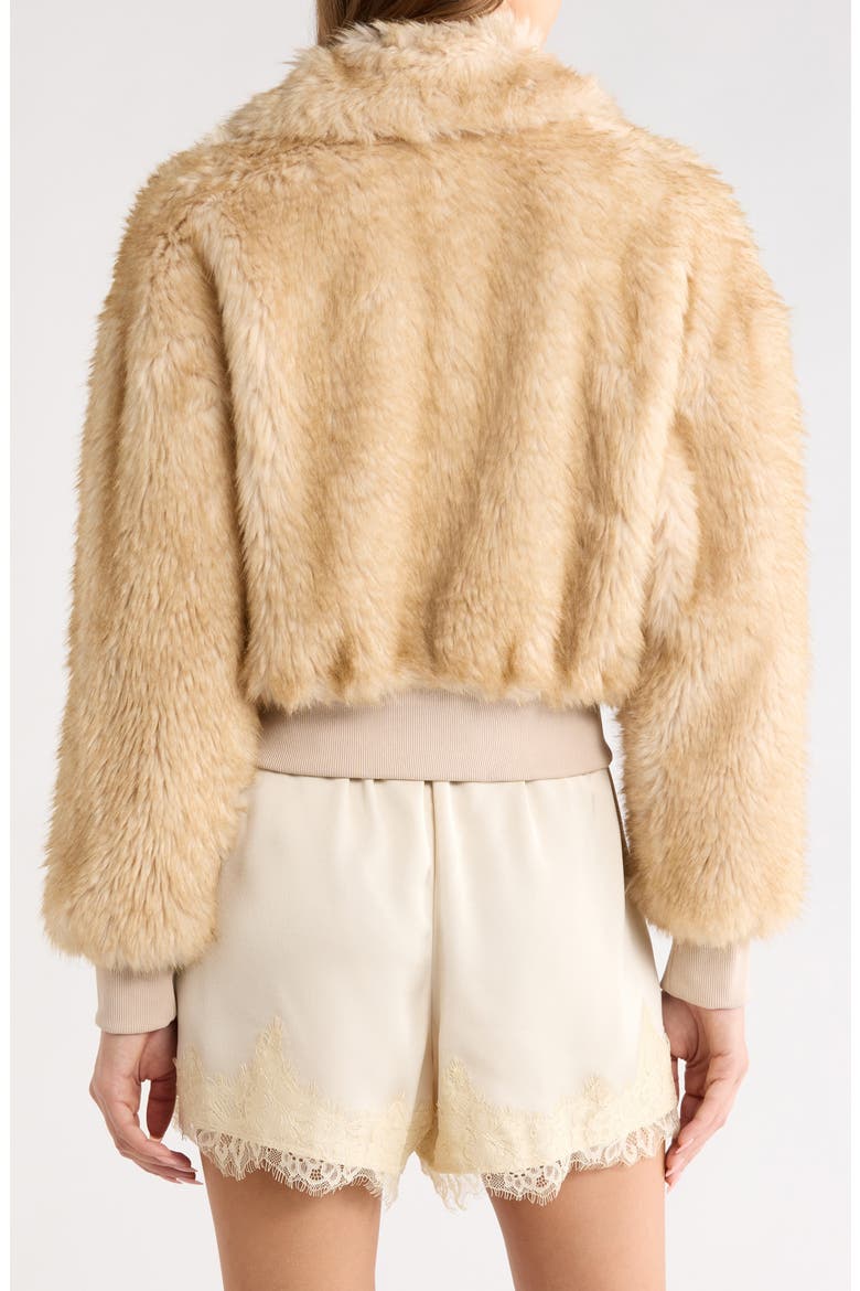 Nathalie Faux Fur Jacket, Alternate, color, BEIGE