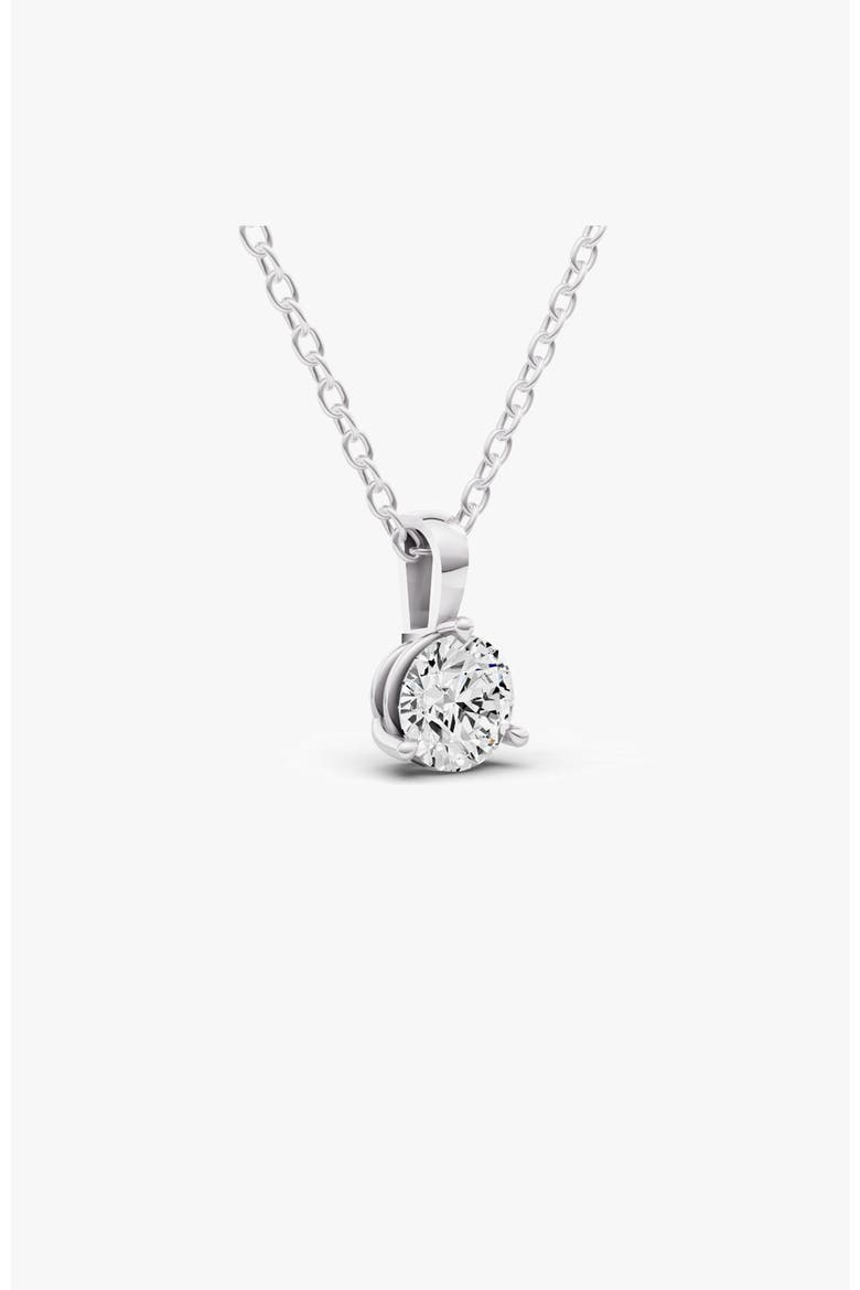 14k Gold 0.33 ct Prong Martini Pendant Lab Grown Diamond Solitaire, Alternate, color, White Gold
