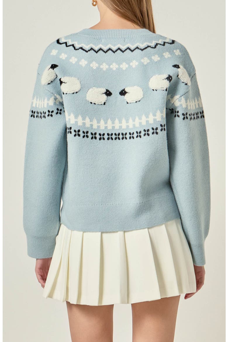 Sheep Fair Isle Sweater, Alternate, color, MULTI