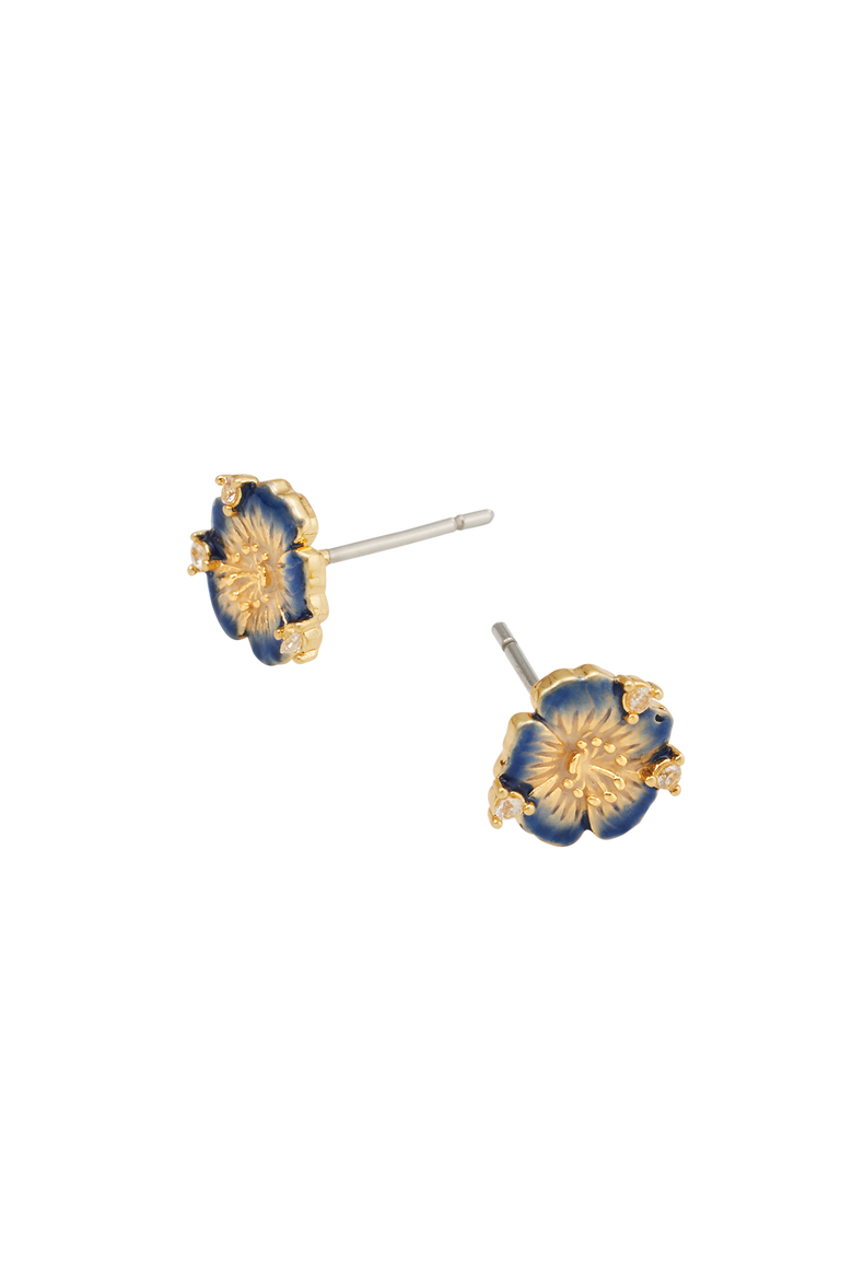 Larkspur Stud Earrings, Alternate, color, Gold