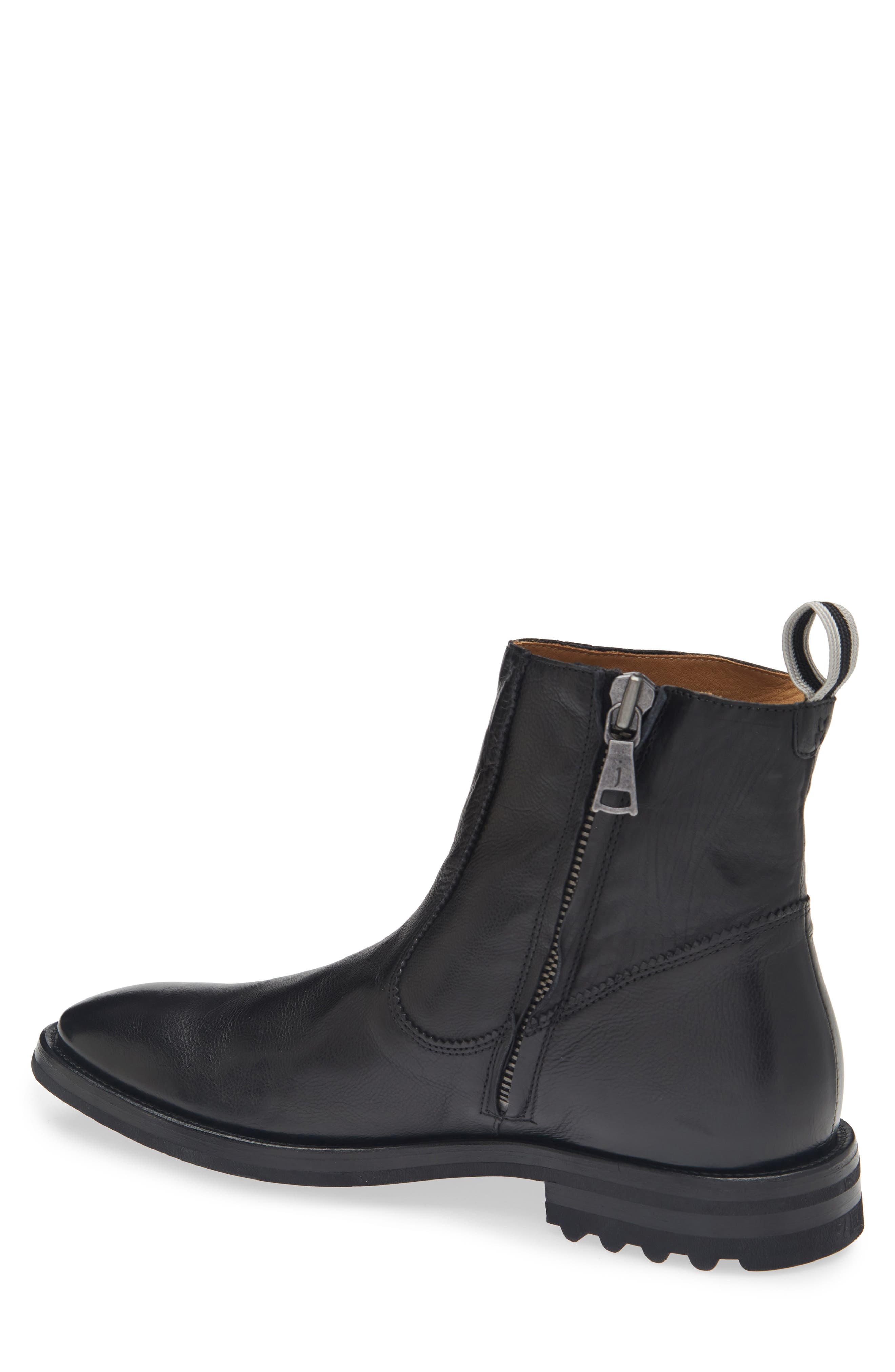 John Varvatos Freeman Zip Boot, Alternate, color, Black