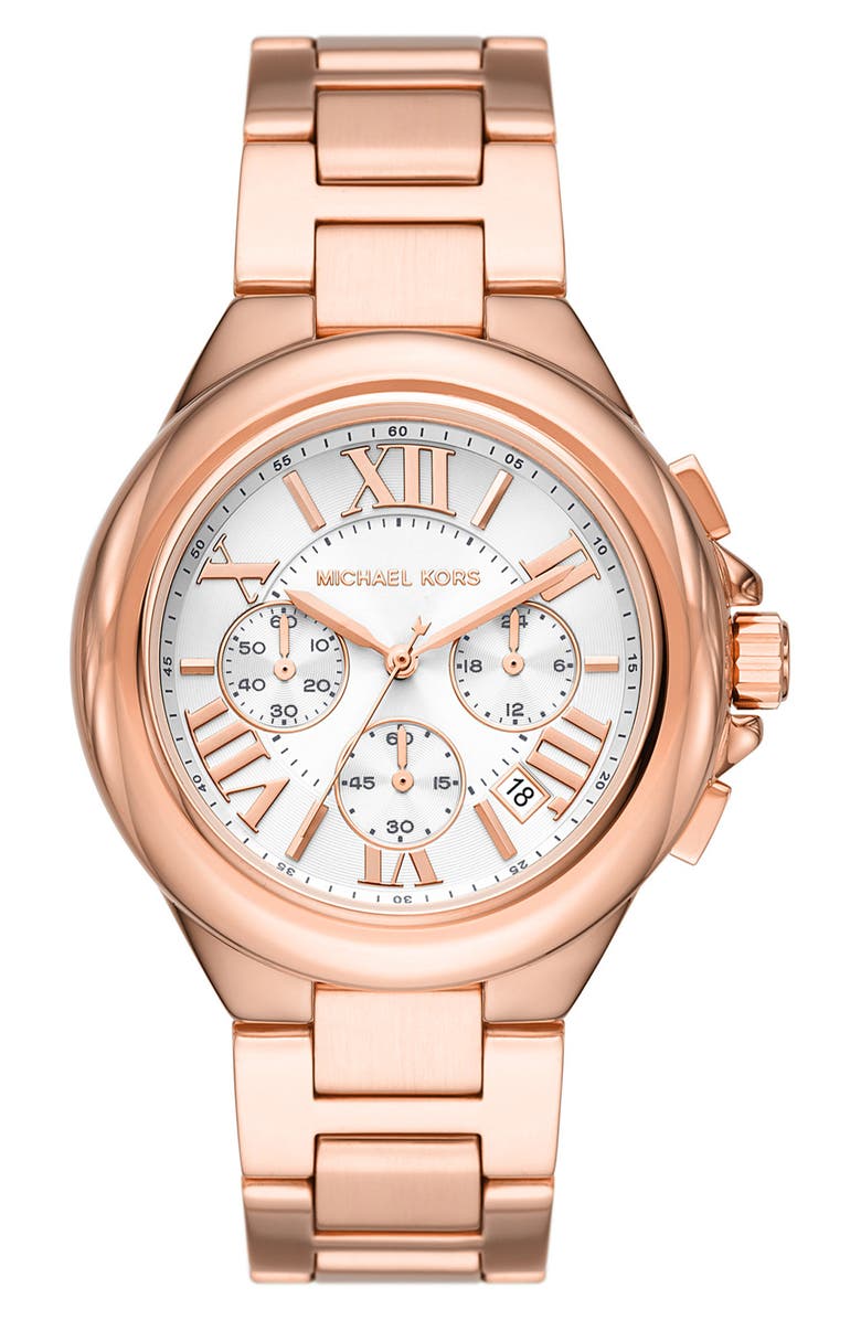 Michael Kors Camille Chronograph Bracelet Watch, 43mm, Main, color, 