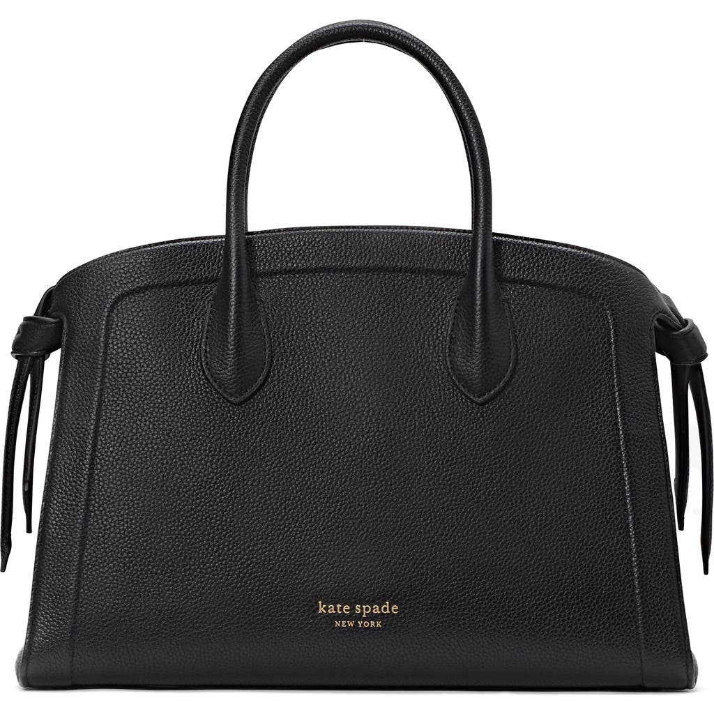 Kate Spade New York Knott Large Zip Top Satchel Bag In Black