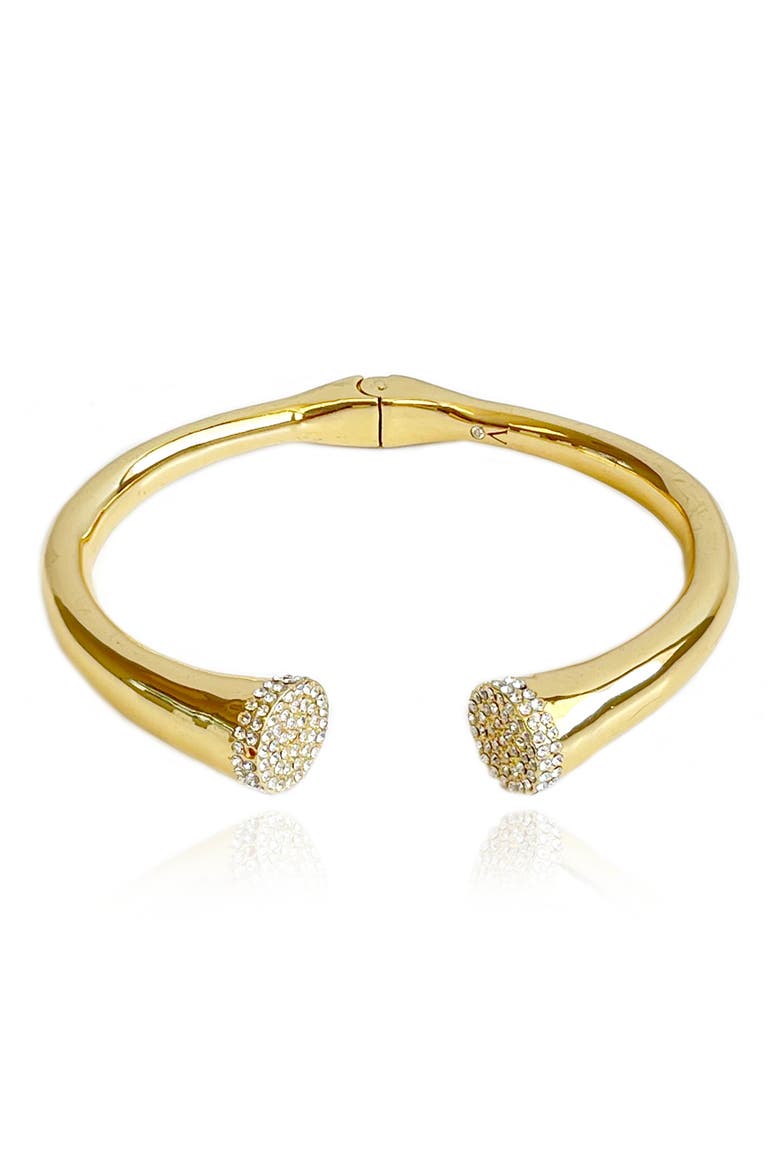 Cubist Pavé Tip Cuff Bracelet, Main, color, GOLD/ CRYSTAL