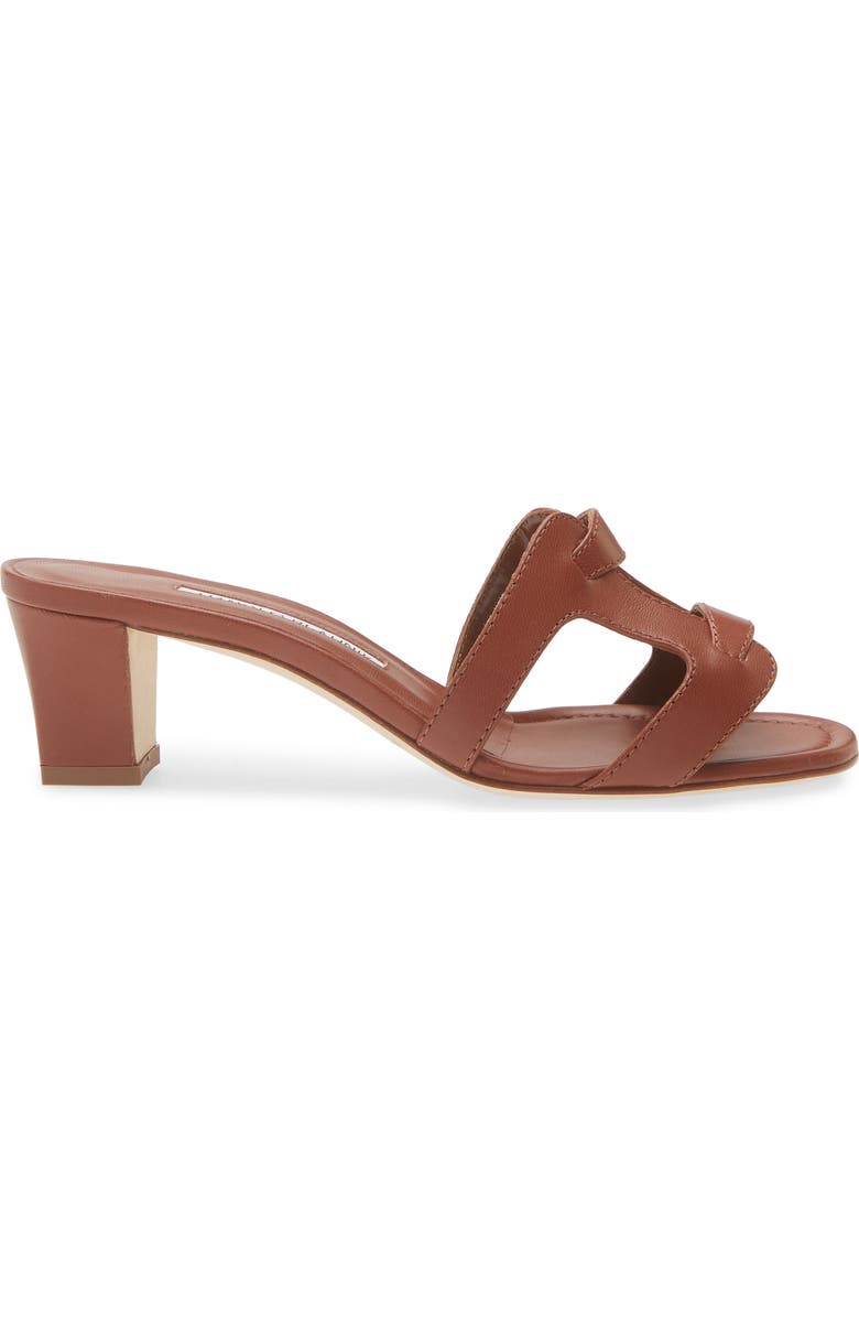 Manolo Blahnik Grellanu Sandal, Alternate, color, Brown