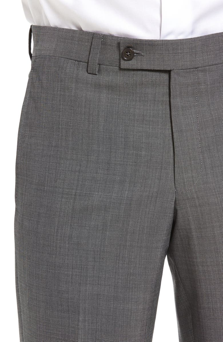 Ted Baker London Jefferson Flat Front Solid Wool Trousers, Alternate, color,