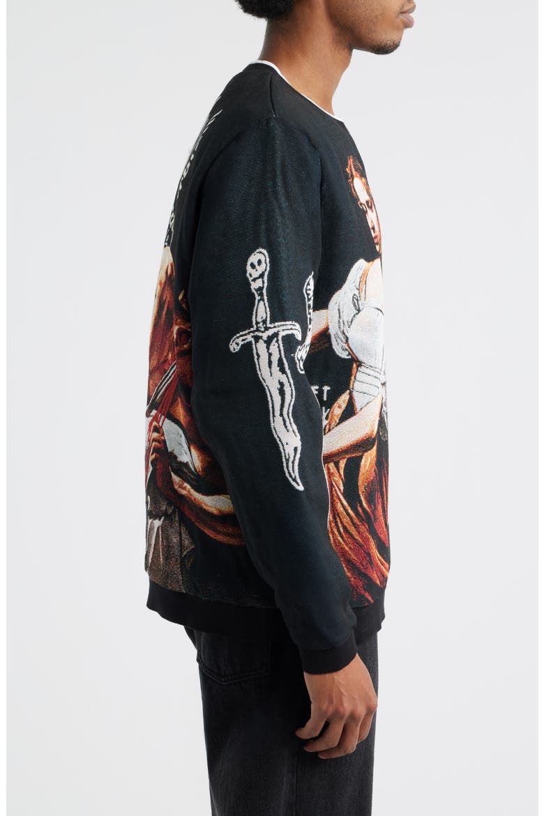 Antihero Judith Jacquard Sweatshirt, Alternate, color, BLACK