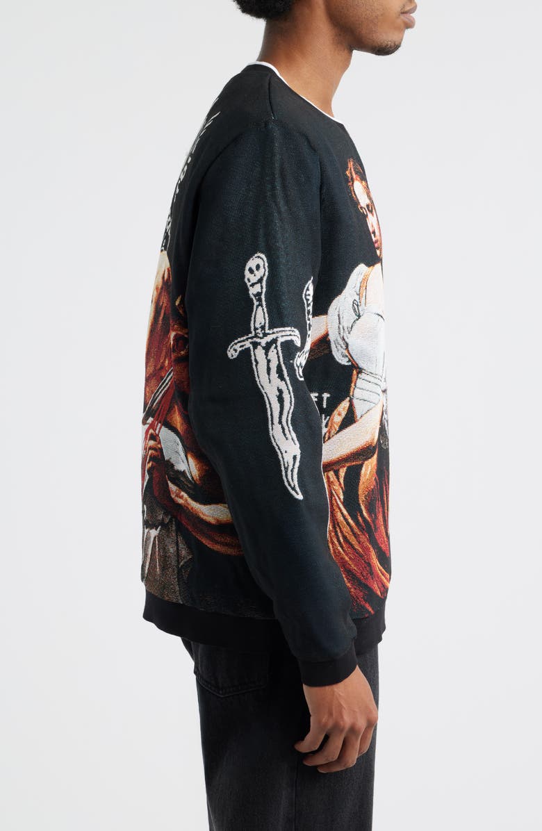 VERYRARE Antihero Judith Jacquard Sweatshirt, Alternate, color, Black