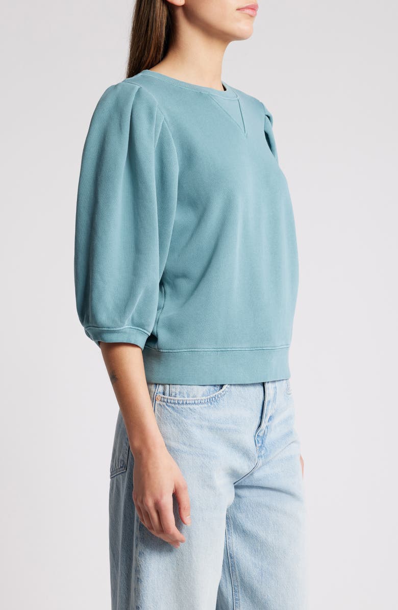 Rails Camy Puff Sleeve Cotton Sweatshirt, Alternate, color, 