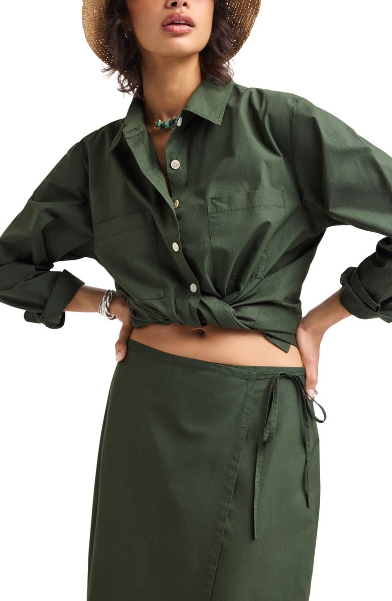 Vitamin A<sup>®</sup> Nadia Cover-Up Shirt, Alternate, color, Forest