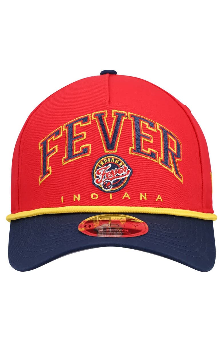 New Era Men's New Era Red Indiana Fever Bold Arch COOLERA 9FORTY A-Frame M-Crown Adjustable Hat, Alternate, color, Red