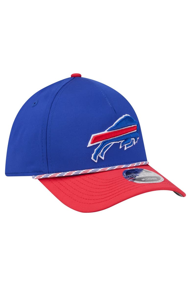 Men's  Royal/Red Buffalo Bills Rope M-Crown A-Frame 39THIRTY Flex Hat, Alternate, color, Royal