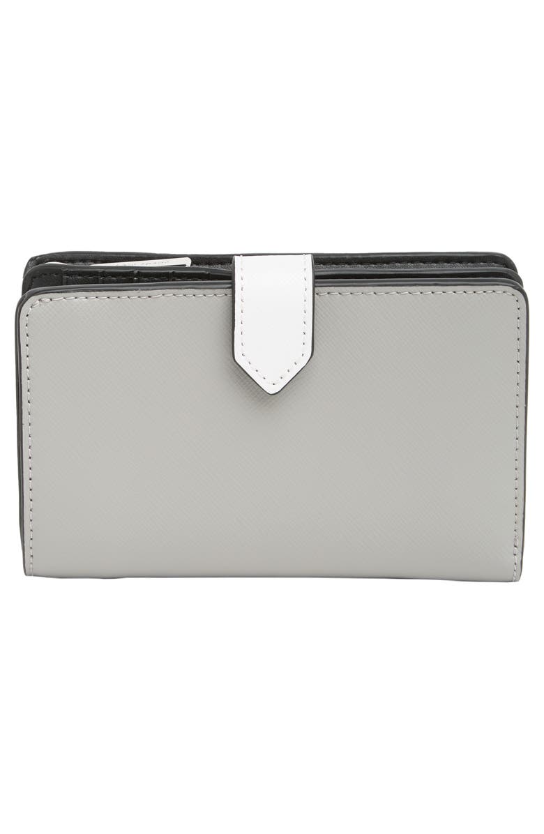 Kate Spade New York staci medium compact bifold wallet, Alternate, color, Nimbus Grey Multi